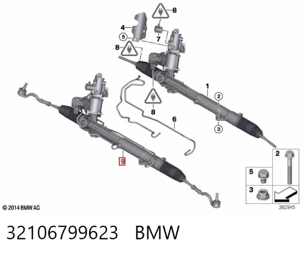 Рульова рейка 32106799623 BMW