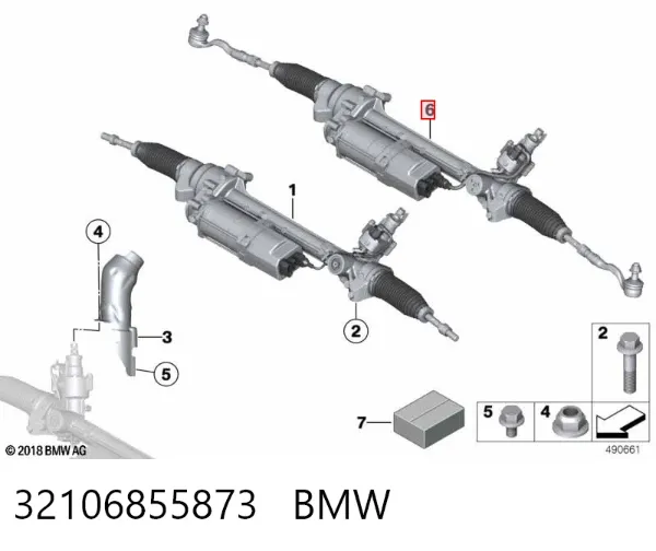 Рульова рейка 32106855873 BMW