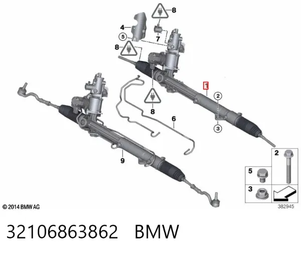 Рульова рейка 32106863862 BMW
