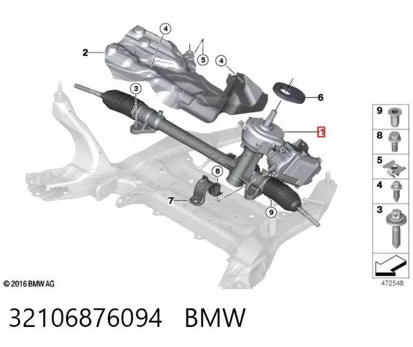Рульова рейка 32106876094 BMW