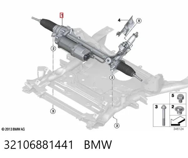Рульова рейка 32106881441 BMW
