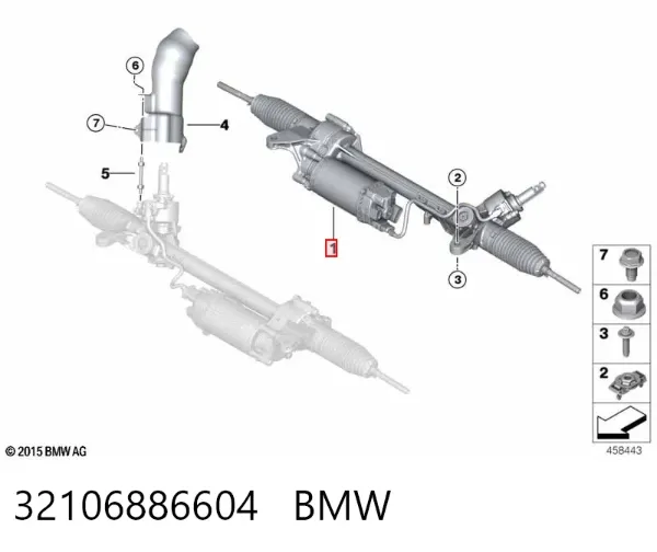 Рульова рейка 32106886604 BMW