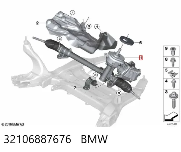 Рульова рейка 32106887676 BMW