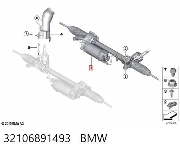 Рульова рейка 32106891493 BMW