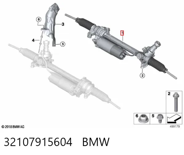 Рульова рейка 32107915604 BMW