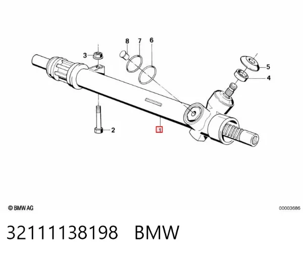 Рульова рейка 32111138198 BMW