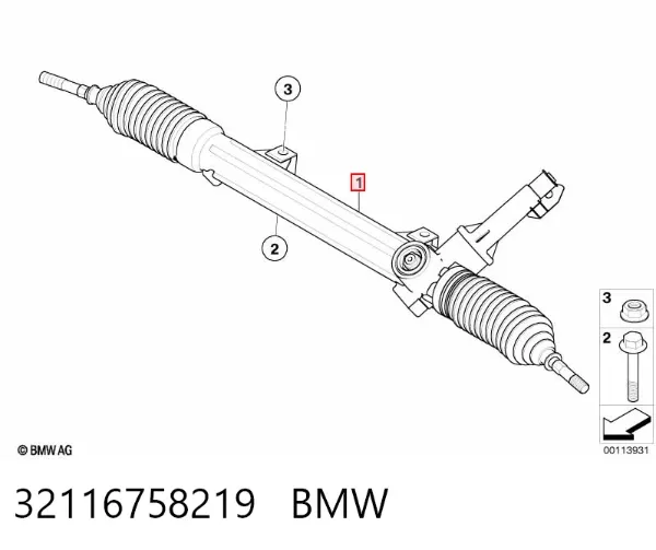 Рульова рейка 32116758219 BMW