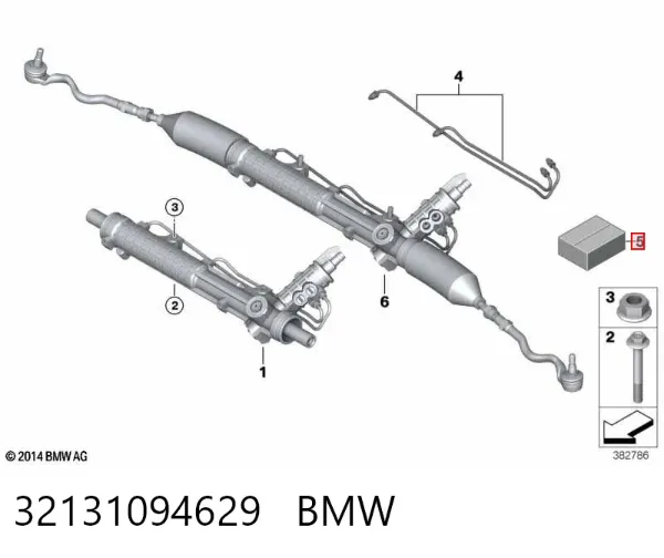 Ремкомплект рульової рейки 32131094629 BMW
