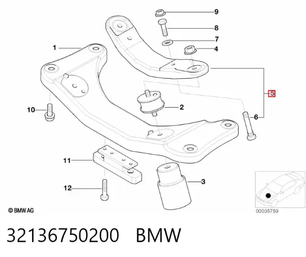 Рульова рейка 32136750200 BMW