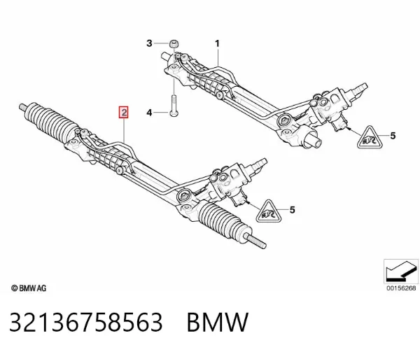Рульова рейка 32136758563 BMW