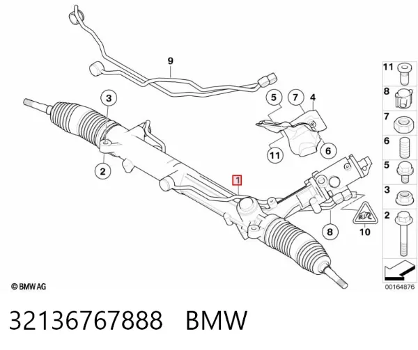 Рульова рейка 32136767888 BMW