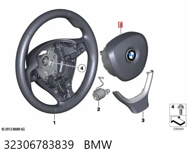 Подушка безпеки, водійська, AIRBAG 32306783839 BMW
