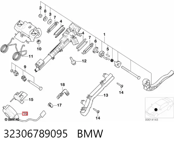 Датчик кута повороту кермового колеса 32306789095 BMW