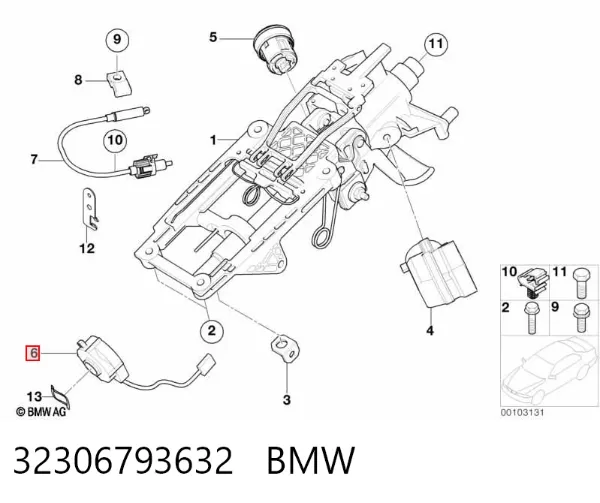 Датчик кута повороту кермового колеса 32306793632 BMW