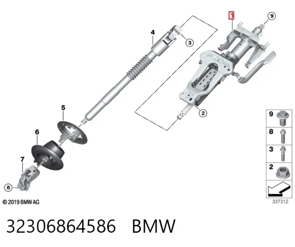 Рульова колонка 32306864586 BMW