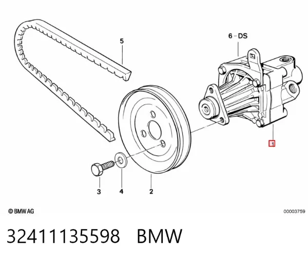 Насос ГУР 32411135598 BMW