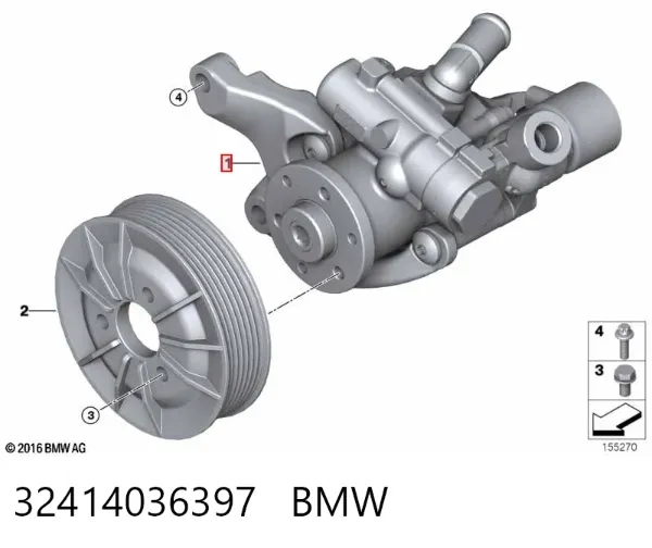 Насос ГУР 32414036397 BMW