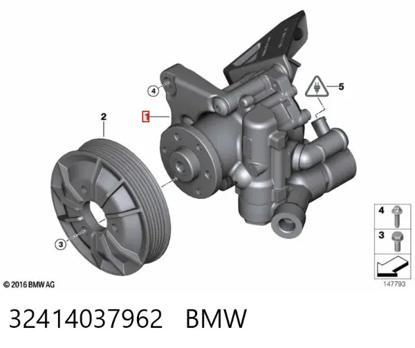 Насос ГУР 32414037962 BMW