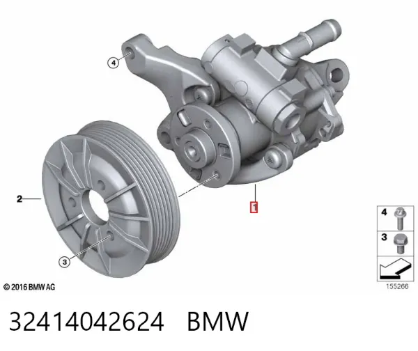 Насос ГУР 32414042624 BMW
