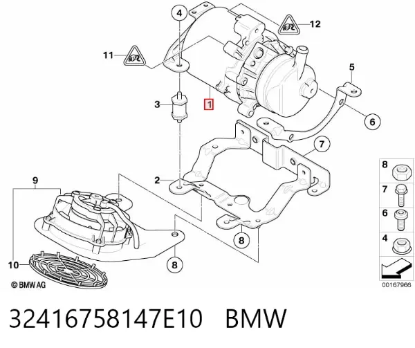 Насос ГУР 32416758147E10 BMW