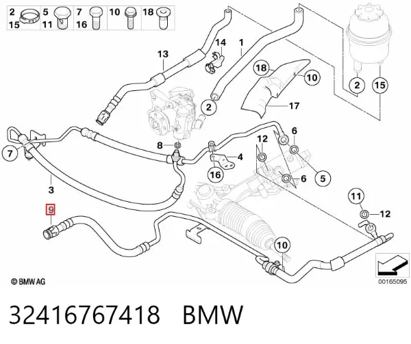 Патрубок вентиляції картера 32416767418 BMW