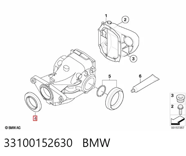 Сальник хвостовика 33100152630 BMW