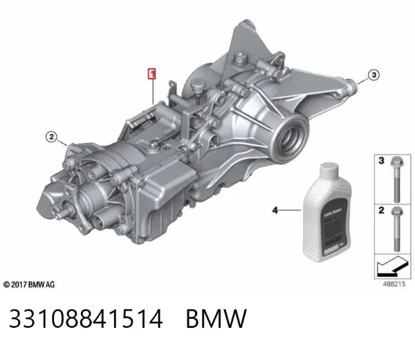Кронштейн/траверса заднього редуктора, задня 33108841514 BMW