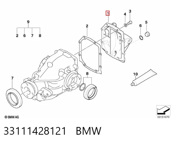 Кришка коробки передач 33111428121 BMW