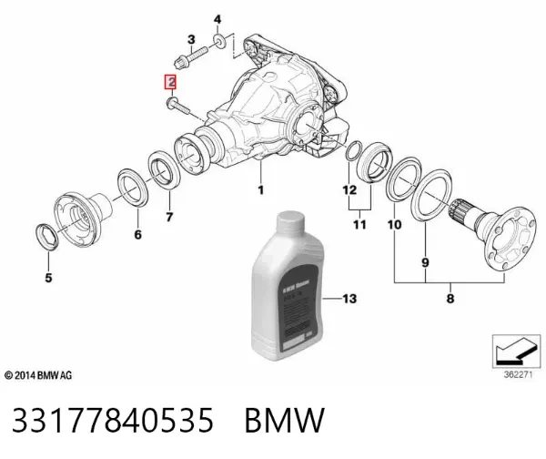Болт переднього важеля, нижнього 33177840535 BMW