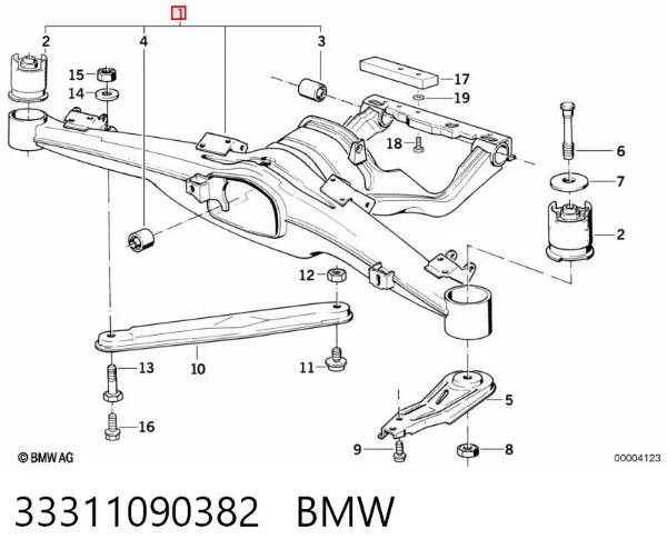Балка задня BMW 7 E32