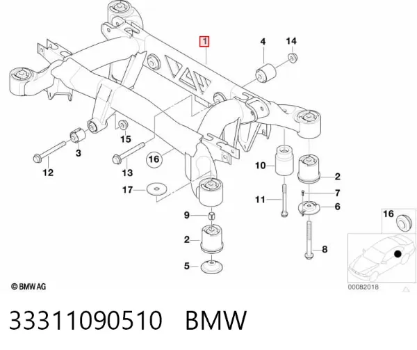 Балка задня BMW 7 E38