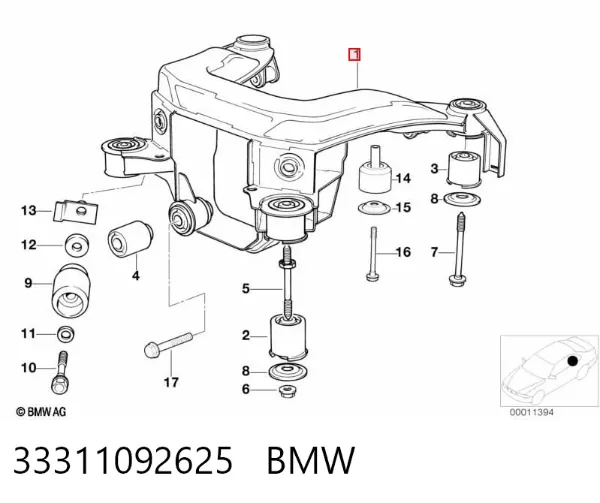 Балка задня BMW 3 E36