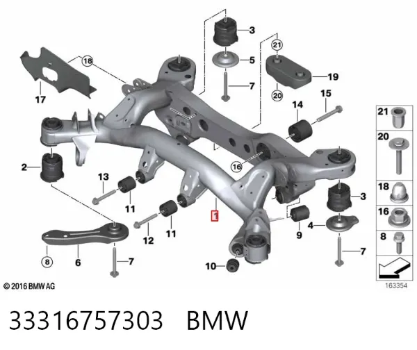 Балка задня 33316757303 BMW