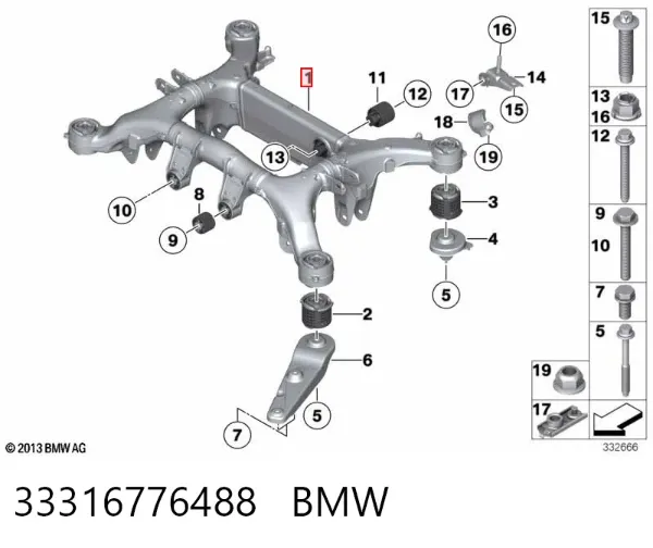 Балка задня BMW 5 F10