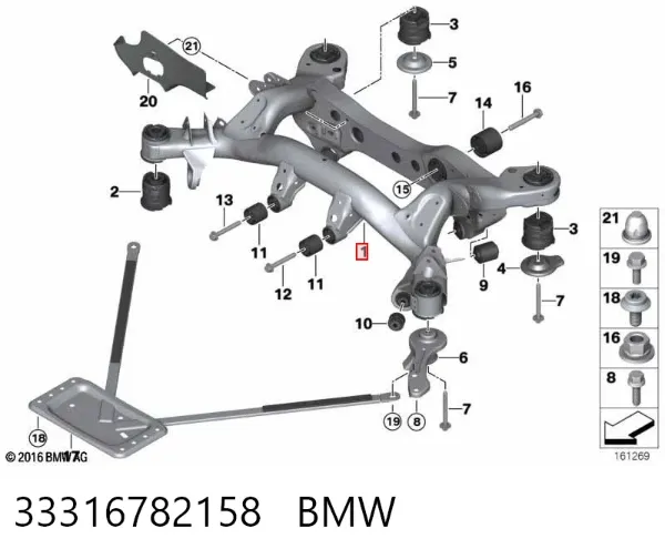 Балка задня BMW X1 E84