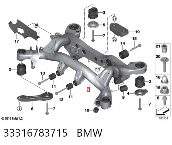 Балка задня 33316783715 BMW