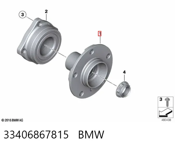 Задня маточина 33406867815 BMW