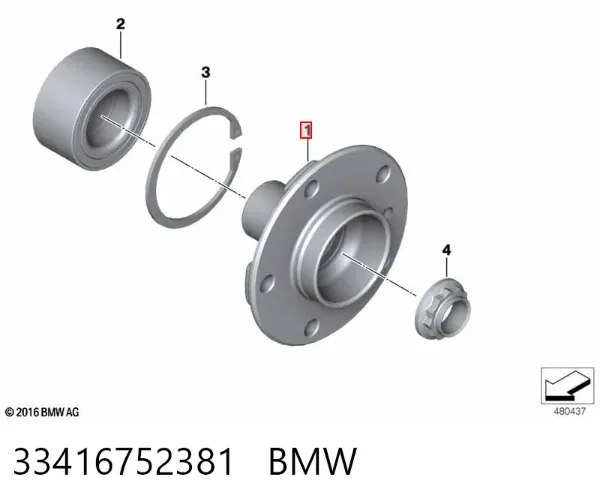 Задня маточина 33416752381 BMW