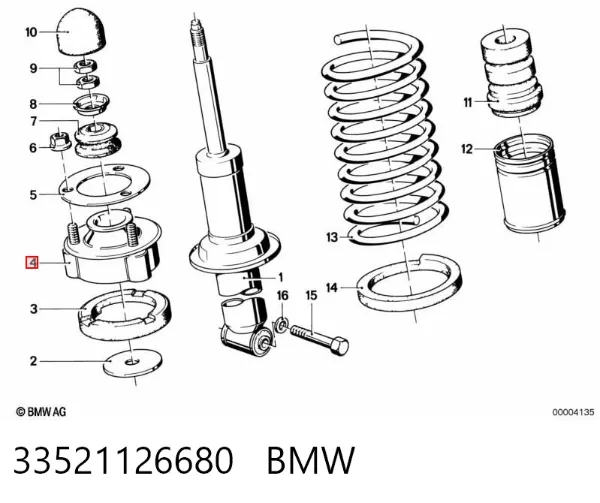 Опора амортизатора переднього 33521126680 BMW