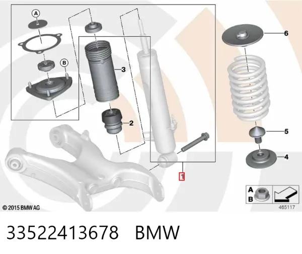 Опора амортизатора переднього 33522413678 BMW