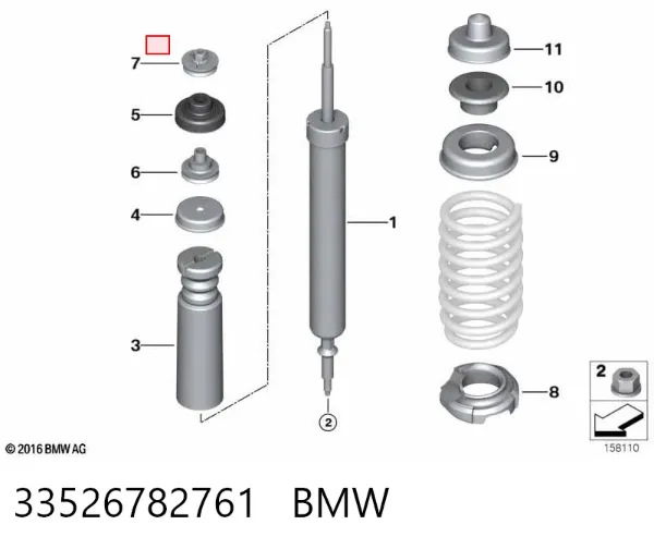 Амортизатор задній 33526782761 BMW