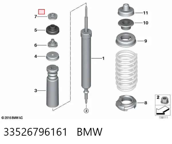 Амортизатор задній 33526796161 BMW