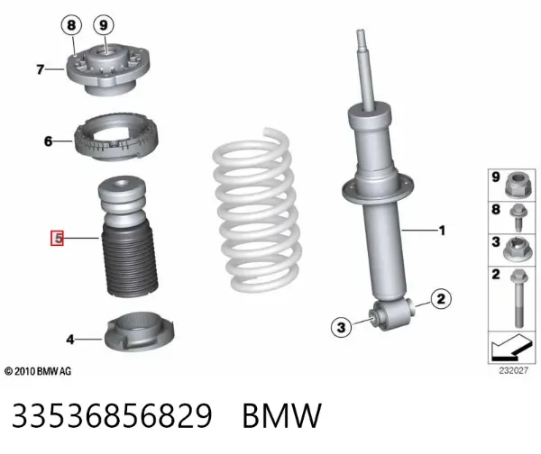 Відбійник заднього амортизатора 33536856829 BMW