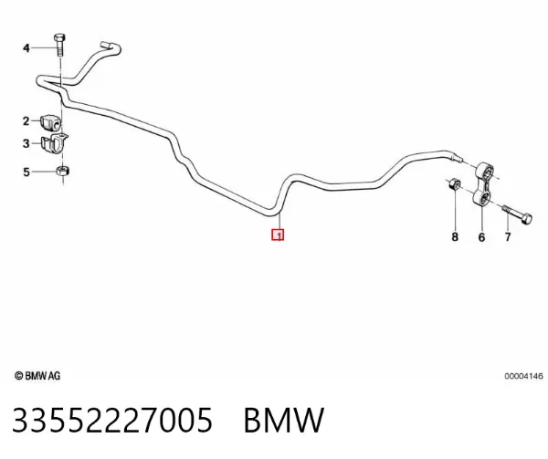 Стабілізатор задній 33552227005 BMW