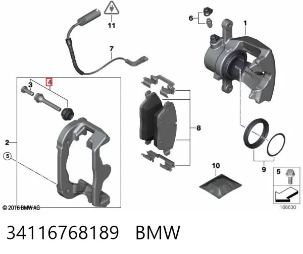 Ремкомплект супорту 34116768189 BMW