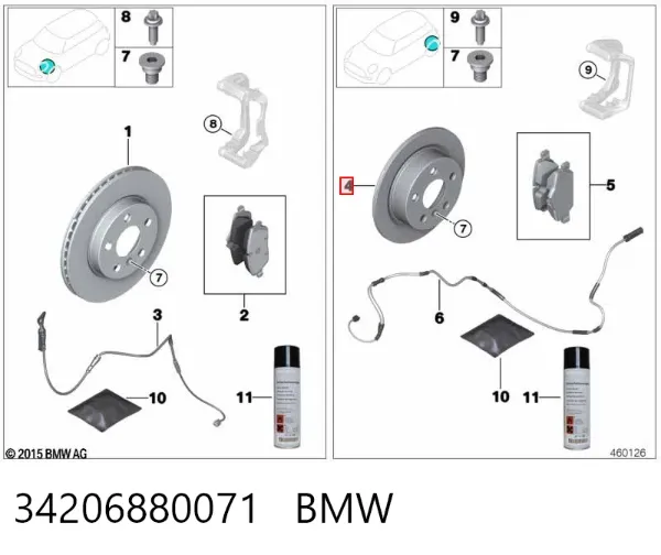 Гальмівні диски 34206880071 BMW