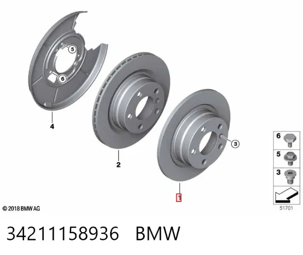 Гальмівні диски 34211158936 BMW