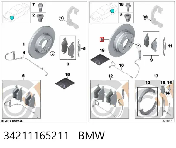 Гальмівні диски 34211165211 BMW