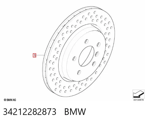 Гальмівні диски 34212282873 BMW