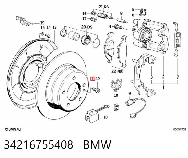 Гальмівні диски 34216755408 BMW